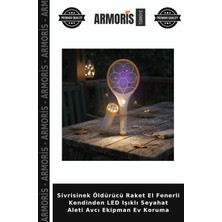 Armoris Sivrisinek Öldürücü Raket El Fenerli Kendinden LED Işıklı Seyahat Aleti Avcı Ekipman Ev Koruma