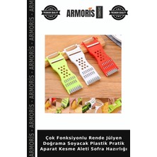 Armoris Çok Fonksiyonlu Rende Jülyen Doğrama Soyacak Plastik Pratik Aparat Kesme Aleti Sofra Hazırlığı