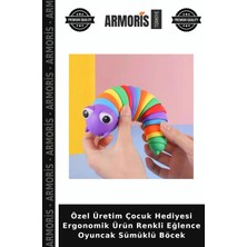Armoris Özel Üretim Çocuk Hediyesi Ergonomik Ürün Renkli Eğlence Oyuncak Sümüklü Böcek