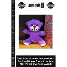 Armoris Özel Üretim Mutluluk Hediyesi Sarilmalik Ayı Oyun Arkadaşı Mor Peluş Oyuncak Ayıcık
