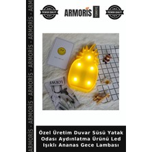 Armoris Özel Üretim Duvar Süsü Yatak Odası Aydınlatma Ürünü LED Işıklı Ananas Gece Lambası