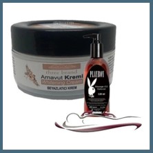 Bezos Süper Playboy Three Brand Whitening Cream 4 Adet Arnavut Kremi 50ML Kremi ile 120ML Masaj Yağı Agc