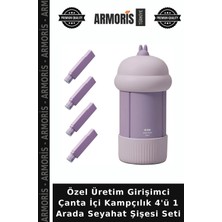 Armoris Özel Üretim Girişimci Çanta Içi Kampçılık 4'ü 1 Arada Seyahat Şişesi Seti