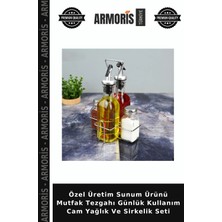 Armoris Özel Üretim Sunum Ürünü Mutfak Tezgahı Günlük Kullanım Cam Yağlık ve Sirkelik Seti