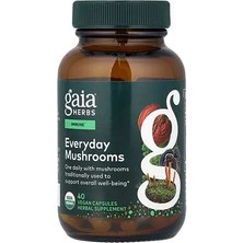 Gaia Herbs Everyday Mushrooms, 40 Vegan Capsules