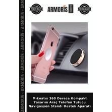 Armoris Mıknatıs 360 Derece Kompakt Tasarım Araç Telefon Tutucu Navigasyon Standı Destek Aparatı