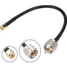 Toptan Budur Koaksiyel Kablo 20 cm Sma PL259 Erkek-Uhf PL259 Erkek Düz Rf Pigtail