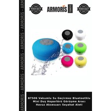 Armoris BTS06 Vakumlu Su Geçirmez Bluetoothlu Mini Duş Hoparlörü Görüşme Aracı Havuz Aksesuarı Seyahat Aleti