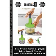 Armoris Özel Üretim Pratik Doğrayıcı Sebze Hazırlık Yemek Hazırlama Basmalı El Rondosu