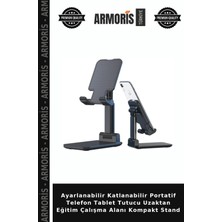 Armoris Ayarlanabilir Katlanabilir Portatif Telefon Tablet Tutucu Uzaktan Eğitim Çalışma Alanı Kompakt Stand