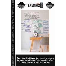 Armoris Özel Üretim Duvar Koruma Planlama Panosu Kendinden Yapışkanlı Şeffaf Tahta Filmi - 3 Metre x 60 cm