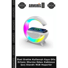 Armoris Özel Üretim Kullanışlı Eşya Ofis Ortamı Oturma Odası Kablosuz Şarj Standlı Rgb Hoparlör