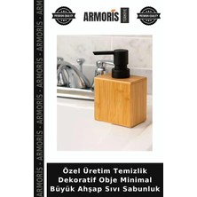 Armoris Özel Üretim Temizlik Dekoratif Obje Minimal Büyük Ahşap Sıvı Sabunluk