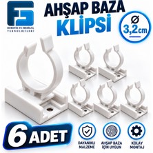 6 Adet Ahşap Baza Klipsi Mutfak Dolap Tezgah Alt Kısım Kapatma Klips Mobilya Ayak Ayağı Tutucu Toka