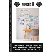 Armoris Özel Üretim Kırtasiye Ürünü Not Alma Kendinden Yapışkanlı Şeffaf Tahta Filmi - 2 Metre x 45 cm