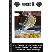 Armoris Özel Üretim Sosluk Sofra Süsü Sunum Gereci Kuş Şeklinde Sunumluk Limon Sıkacağı