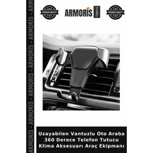 Armoris Uzayabilen Vantuzlu Oto Araba 360 Derece Telefon Tutucu Klima Aksesuarı Araç Ekipmanı