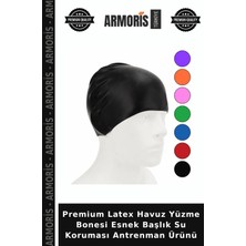 Armoris Premium Latex Havuz Yüzme Bonesi Esnek Başlık Su Koruması Antrenman Ürünü