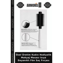 Armoris Özel Üretim Kadın Hediyelik Makyaj Masası Isıya Dayanıklı Fön Saç Fırçası