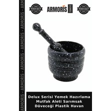 Armoris Delux Serisi Yemek Hazırlama Mutfak Aleti Sarımsak Döveceği Plastik Havan