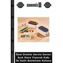 Armoris Özel Üretim Servis Gereci Açık Hava Yiyecek Kabı Iki Katlı Beslenme Kutusu