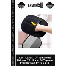 Armoris Kedi Köpek Tüy Temizleme Eldiveni 25X18 cm Kıl Toplama Evcil Hayvan Ev Temizliği