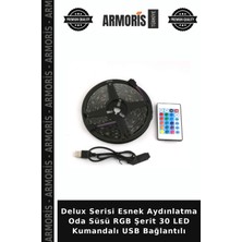 Armoris Delux Serisi Esnek Aydınlatma Oda Süsü Rgb Şerit 30 LED Kumandalı USB Bağlantılı