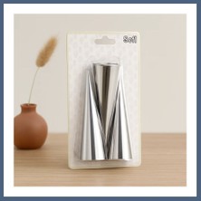 Bezos Metal Pasta Dekorasyon Kalıbı 3'lü (Çap 3.4 cm x 12 Cm) BZS10