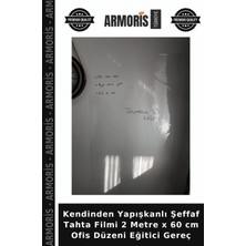 Armoris Kendinden Yapışkanlı Şeffaf Tahta Filmi 2 Metre x 60 cm Ofis Düzeni Eğitici Gereç
