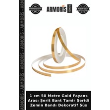 Armoris 1 cm 50 Metre Gold Fayans Arası Şerit Bant Tamir Şeridi Zemin Bandı Dekoratif Süs