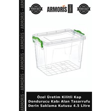 Armoris Özel Üretim Kilitli Kap Dondurucu Kabı Alan Tasarrufu Derin Saklama Kutusu 4.5 Litre