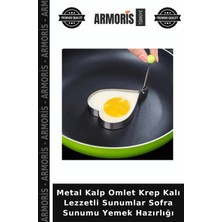 Armoris Metal Kalp Omlet Krep Kalı Lezzetli Sunumlar Sofra Sunumu Yemek Hazırlığı