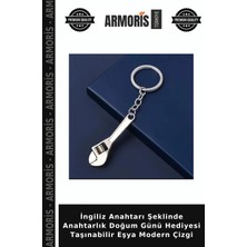Armoris Ingiliz Anahtarı Şeklinde Anahtarlık Doğum Günü Hediyesi Taşınabilir Eşya Modern Çizgi