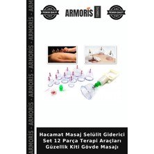 Armoris Hacamat Masaj Selülit Giderici Set 12 Parça Terapi Araçları Güzellik Kiti Gövde Masajı