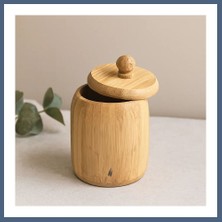 Bezos Kapaklı Ahşap Bambu Şekerlik 7.5 x 8.5 cm BZS10