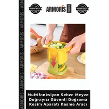 Armoris Multifonksiyon Sebze Meyve Doğrayıcı Güvenli Doğrama Kesim Aparatı Kesme Aracı