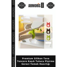 Armoris Premium Silikon Tava Tencere Kaşık Tutucu Pişirme Gereci Yemek Hazırlığı