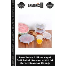Armoris Taze Tutan Silikon Kapak Seti Tabak Koruyucu Mutfak Gereci Kavanoz Kapağı