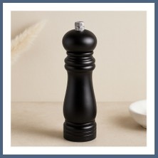 Bezos Küçük Siyah Ahşap Tuz ve Baharat Öğütücü (Çap 4.5 Cm, 15.5 Cm) BZS10