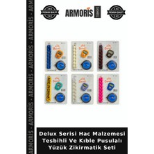 Armoris Delux Serisi Hac Malzemesi Tesbihli ve Kıble Pusulalı Yüzük Zikirmatik Seti