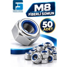 Fiber Somun Metrik8 50 Adet Contalı Somun