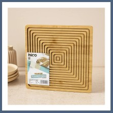 Bezos Bambu Servis ve Sunum Tahtası 28X28 cm (Çift Taraflı) BZS10