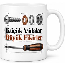 Bşk Virgo Küçük Vidalar Tasarımlı Porselen Kupa - Model 462 BSK2026