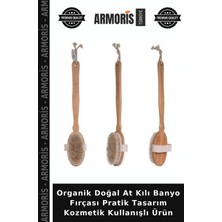 Armoris Organik Doğal At Kılı Banyo Fırçası Pratik Tasarım Kozmetik Kullanışlı Ürün
