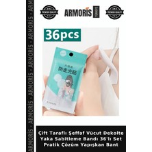 Armoris Çift Taraflı Şeffaf Vücut Dekolte Yaka Sabitleme Bandı 36'lı Set Pratik Çözüm Yapışkan Bant