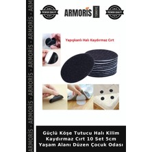 Armoris Güçlü Köşe Tutucu Halı Kilim Kaydırmaz Cırt 10 Set 5cm Yaşam Alanı Düzen Çocuk Odası