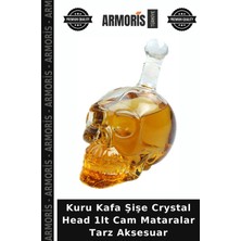 Armoris Kuru Kafa Şişe Crystal Head 1lt Cam Mataralar Tarz Aksesuar