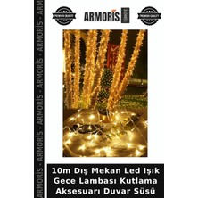Armoris 10M Dış Mekan LED Işık Gece Lambası Kutlama Aksesuarı Duvar Süsü