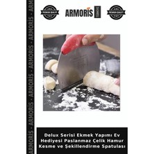 Armoris Delux Serisi Ekmek Yapımı Ev Hediyesi Paslanmaz Çelik Hamur Kesme ve Şekillendirme Spatulası