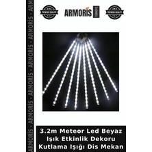 Armoris 3.2m Meteor LED Beyaz Işık Etkinlik Dekoru Kutlama Işığı Dis Mekan